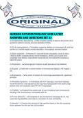 NURSING PATHOPHYSIOLOGY SURE LATEST ANSWERS AND QUESTIONS SET A&period;pdf&NewLine;&NewLine;1&period; Document information