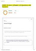 CHEM 134 Quiz 1 &lpar;Chapter 1&plus;2&rpar; Questions with Solutions