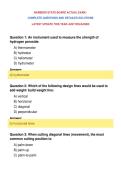 BARBERS STATE BOARD ACTUAL EXAM &NewLine;COMPLETE QUESTIONS AND DETAILED SOLUTIONS&NewLine;LATEST UPDATE THIS YEAR JUST RELEASED