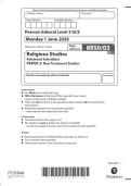 Pearson Edexcel Level 3 GCE &lpar;8RS0&sol;03&rpar;  Religious Studies&NewLine;Advanced Subsidiary&NewLine;PAPER 3&colon; New Testament Studies&NewLine;Question paper June 2026
