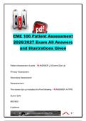 EME 106 Patient Assessment 2026&sol;2027 &ndash; 30&plus; Questions & Answers&comma; Primary Assessment&comma; ABCs&comma; AVPU&comma; GCS&comma; OPQRST & SAMPLE