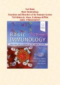 Test Bank for Basic Immunology&colon; Functions and Disorders of the Immune System 7th Edition &ndash; 650 NCLEX-Style Questions & Answers with Rationales &vert; Instant Download