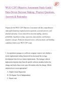 WGU C207 Objective Assessment Study Guide &vert;  Data-Driven Decision Making &vert; Practice Questions&comma;  Answers & Rationales&vert;Ace your exam on your first attempt&excl;&excl;
