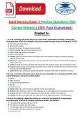Adult Nursing Exam 4 Practice Questions With Correct Solution &vert; 20262027 update &vert; 100&percnt; Pass Guaranteed &vert; Graded A&plus;