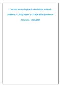 Concepts for Nursing Practice 4th Edition Test Bank &NewLine;&lpar;Giddens&rpar; &ndash; 1&comma;260 &lpar;Chapter 1-57&rpar; NGN-Style Questions & &NewLine;Rationales &ndash; 2026&sol;2027 
