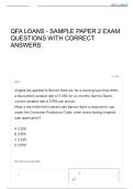 QFA Loans - Sample Paper 2 Questions With Correct Answers&period;