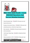 Adult Health I D444 Exam 2026&sol;2027 &ndash; 40&plus; Questions & Correct Answers&comma; Asthma&comma; COPD&comma; Cardiac&comma; Stroke&comma; Endocrine&comma; Renal & Burns &ndash; Western Governors University &lpar;WGU&rpar;