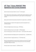 ATI Teas 7 Exam 2026&sol;2027 With Questions And Correct Answers