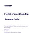 Pearson Edexcel Advanced Subsidiary Level in&NewLine;Psychology&NewLine;&lpar;8PS0&sol;01&rpar;&NewLine;paper&colon; Social and Cognitive Psychology&NewLine;Mark scheme Summer &lpar;June 2026&rpar; 