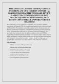 FITZ EXIT EXAM &vert; 2025&sol;2026 EDITION &vert; VERIFIED&NewLine;QUESTIONS AND 100&percnt; CORRECT ANSWERS &vert; A&plus;&NewLine;GRADED NURSE PRACTITIONER BOARD REVIEW &vert;&NewLine;LATEST UPDATE 2025&sol;2026 &vert; STUDY GUIDE &vert;&NewLine;PRACTICE QUESTIONS AND ANSWERS &vert; EXAM&NewLine;REVIEW &vert; 100&percnt; CORRECT ANSWERS &vert; VERIFIED&NewLine;SOL