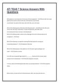 ATI TEAS 7 Science Answers