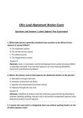 Ohio Lead Abatement Worker Exam Questions and Answers &vert; Latest Update&vert; Pass Guaranteed