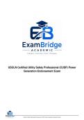 USOLN Certified Utility Safety Professional &lpar;CUSP&rpar; Power Generation Endorsement Exam