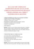 HCCA CHC&sol;CHPC Compliance Examination &ndash; 300 Practice Questions with Detailed Answer Rationales &lpar;2026 Study Guide&rpar;&NewLine;&NewLine;This comprehensive HCCA CHC&sol;CHPC compliance exam study guide contains 300 multiple-choice practice questions with verified correct answers 