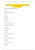Bios 252 Exam 1 Questions with Verified&NewLine;Correct Answers