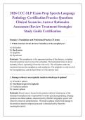 2026 CCC-SLP Exam Prep Speech-Language &NewLine;Pathology Certification Practice Questions &NewLine;Clinical Scenarios Answer Rationales &NewLine;Assessment Review Treatment Strategies &NewLine;Study Guide Certification