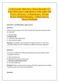 Cardiovascular Pulmonary Clinical Specialist CCS &NewLine;Exam 2026 Latest Comprehensive Study Guide with &NewLine;Practice Questions&comma; Cardiopulmonary Therapy &NewLine;Review&comma; Detailed Rationales&comma; Verified Answers&comma; &NewLine;Success Workbook