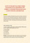 ATI PN FUNDAMENTALS PROCTORED &NewLine;EXAM 100 ACTUAL QUESTIONS AND &NewLine;CORRECT ANSWERS WITH RATIONALES &NewLine;LATEST UPDATES&vert; ASSURED PASS 