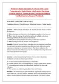 Pediatric Clinical Specialist PCS Exam 2026 Latest &NewLine;Comprehensive Study Guide with Practice Questions&comma; &NewLine;Pediatric Physical Therapy Review&comma; Detailed Rationales&comma; &NewLine;Verified Answers&comma; Success Workbook 