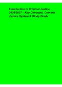 Introduction to Criminal Justice 2026&sol;2027 Latest Update &ndash; Verified Questions & Answers&comma; Key Concepts&comma; Criminal Justice System & Study Guide