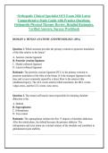 Orthopedic Clinical Specialist OCS Exam 2026 Latest &NewLine;Comprehensive Study Guide with Practice Questions&comma; &NewLine;Orthopedic Physical Therapy Review&comma; Detailed Rationales&comma; &NewLine;Verified Answers&comma; Success Workbook