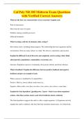 Cal Poly NR 305 Midterm Exam Questions&NewLine;with Verified Correct Answers