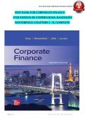 Solution Manual For Corporate Finance&comma; 2025 Evergreen Release by Stephen Ross&comma; Randolph Westerfield&comma; Verified Chapters 1 - 31&comma;Newest Complete Version