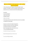 BSN 315 PHARM II HESI Questions with Verified&NewLine;Correct Answers
