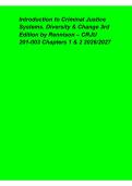 Introduction to Criminal Justice Systems&comma; Diversity & Change 3rd Edition by Rennison &ndash; 2026&sol;2027 Latest Update &ndash; Verified Questions & Answers
