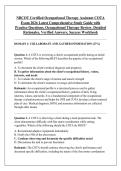 NBCOT Certified Occupational Therapy Assistant COTA &NewLine;Exam 2026 Latest Comprehensive Study Guide with &NewLine;Practice Questions&comma; Occupational Therapy Review&comma; Detailed &NewLine;Rationales&comma; Verified Answers&comma; Success Workbook 