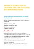 WASTEWATER TREATMENT OPERATOR &NewLine;CERTIFICATION EXAM &mdash;PRACTICE QUESTIONS &NewLine;WITH ANSWERS AND RATIONALES 