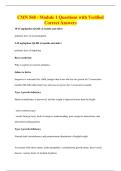 CMN 568 - Module 1 Questions with Verified&NewLine;Correct Answers