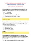 RN ATI CAPSTONE COMPREHENSIVE ASSESSMENT TEST BANK &NewLine;COMPLETE QUESTIONS AND DETAILED SOLUTIONS&NewLine;LATEST UPDATE THIS YEAR JUST RELEASED