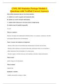 CNSL 503 Statistics Portage Module 1&NewLine;Questions with Verified Correct Answers