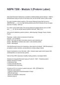 NSPN 7200 - Module 3 &lpar;Preterm Labor&rpar; Questions with Verified Answers &lpar;2026&sol;2027&rpar;&NewLine;