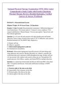 National Physical Therapy Examination NPTE 2026&colon; Latest &NewLine;Comprehensive Study Guide with Practice Questions&comma; &NewLine;Physical Therapy Review&comma; Detailed Rationales&comma; Verified &NewLine;Answers & Success Workbook 