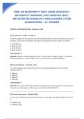 HESI OB MATERNITY TEST BANK 2026&sol;2027 &vert; MATERNITY NURSING &vert; 600 VERIFIED Q&A &vert; DETAILED RATIONALES &vert; MULTIPLE-CHOICE &vert; NGN-ALIGNED &vert; PASS GUARANTEED &ndash; A&plus; GRADED