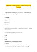 CWB Level II Questions with Verified Correct&NewLine;Answers