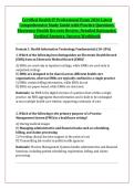 Certified Health IT Professional Exam 2026 Latest &NewLine;Comprehensive Study Guide with Practice Questions&comma; &NewLine;Electronic Health Records Review&comma; Detailed Rationales&comma; &NewLine;Verified Answers&comma; Success Workbook 