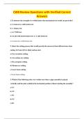 CWB Review Questions with Verified Correct&NewLine;Answers