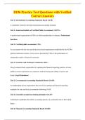 D196 Practice Test Questions with Verified&NewLine;Correct Answers