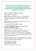 Health IT Certification Exam Prep 2026&colon; Updated Practice &NewLine;Questions&comma; Comprehensive Healthcare Information &NewLine;Technology Review&comma; Detailed Explanations&comma; Verified Answers &NewLine;& Complete Success Workbook