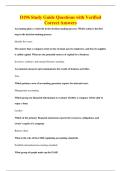 D196 Study Guide Questions with Verified&NewLine;Correct Answers