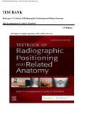 Test Bank for Bontrager's Textbook of Radiographic Positioning and Related Anatomy 11th Edition by Lampignano &ndash; All 20 Chapters with Verified Answers & Rationales