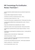 NIC Cosmetology Pre-Certification Review&colon; Final Exam 1 Questions with Verified Answers &lpar;2026&sol;2027&rpar;&NewLine;