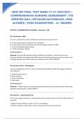 HESI RN FINAL TEST BANK V1-V7 2026&sol;2027 &vert; COMPREHENSIVE NURSING ASSESSMENT &vert; 750 VERIFIED Q&A &vert; DETAILED RATIONALES &vert; NGN-ALIGNED &vert; PASS GUARANTEED &ndash; A&plus; GRADED