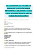 CST Exam 2026&sol;2027 Test Bank 3 With 600 Questions And Correct Verified Answers&sol; NBSTSA CST Exam 2026&sol;2027 CST &ndash; Certified Surgical Technologist Certification Exam Prep Test Bank 2026&sol;2027 &lpar;Brand New&excl;&rpar;&NewLine;