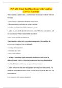 FNP-654 Final Test Questions with Verified&NewLine;Correct Answers