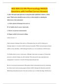 HESI BSN 315 RN Pharmacology NAXLEX&NewLine;Questions with Verified Correct Answers