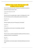 NORAC Study Guide 2026 Questions with&NewLine;Verified Correct Answers
